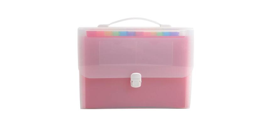 Trieur valisette avec poignée 24 compartiments Crystal - A4 - Cristal