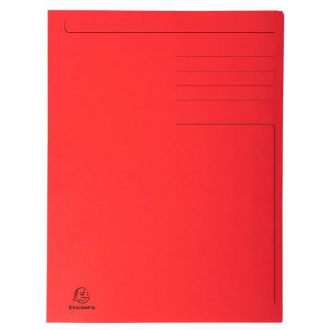 Subcarpetas 3 solapas Exacompta Forever® impresas 280 g/m2 - Rojo