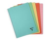 Cahier reliure intégrale Linicolor ESSENCE A4 180 pages ligné + marge couverture plastique polypropyène rainuré - Assortis