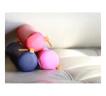 Rhodiarama trousse ronde simili cuir italien 5x21,5 cm - Bleu nuit