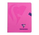 Cahier piqué Mimesys 16,5x21cm 72 pages petits carreaux + marge couverture polypropylène Couleur aléatoire - Assortis