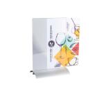 Porte-visuel vertical pied aluminium A4 - Cristal