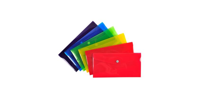 Pochette pression Iderama en polypropylène - Couleurs assorties