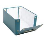 Cajas de almacenamiento NeoDeco - 21,5x28x15cm, A5+ - Azul pato