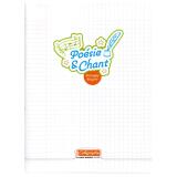 Cahier Poésie et Chant piqué 8000 POLYPRO 24x32 cm 48 pages grands carreaux + uni 90 g - Incolore