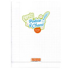 Cahier Poésie et Chant piqué 8000 POLYPRO 24x32 cm 48 pages grands carreaux + uni 90 g - Incolore