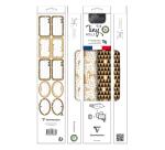 Pack 2TR+bolduc,5x0,35m,kraft,noir/blanc - Noir & Blanc