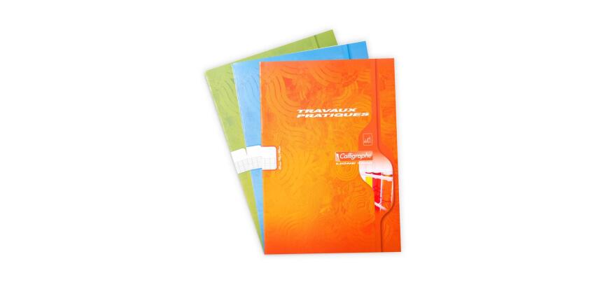 Cahier Travaux Pratiques piqué 7000 A4 64 pages grands carreaux 70 g + uni 90 g - Assortis