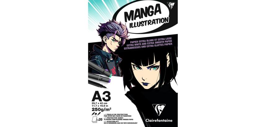 Bloc Illustration Manga A3 20F 250g