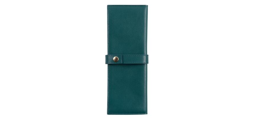 Trousse du collectionneur en cuir pour stylos, petit modèle - Vert émeraude
