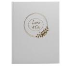 Livre d'or 100 pages tranche or Ringflower