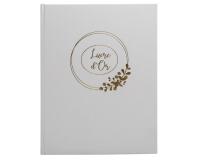 Ring flower gold edge 100 page guestbook