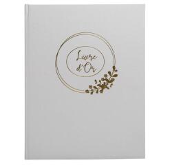 Ring flower gold edge 100 page guestbook