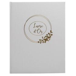 Ring flower gold edge 100 page guestbook