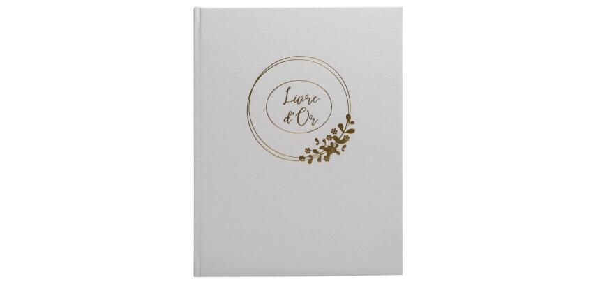 Livre d'or 100 pages tranche or Ringflower
