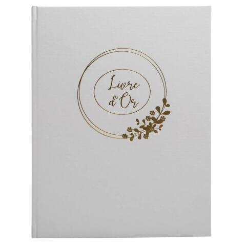 Libros de firmas RINGFLOWER 27x22 cm - 100 páginas lisas - Blanco