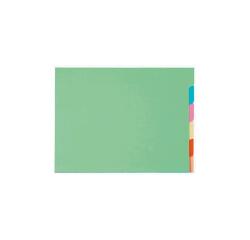 Paquet de 10x6 chemises compartiments a onglets pour armoire SUPER 210 - 24x32cm - Couleurs assorties