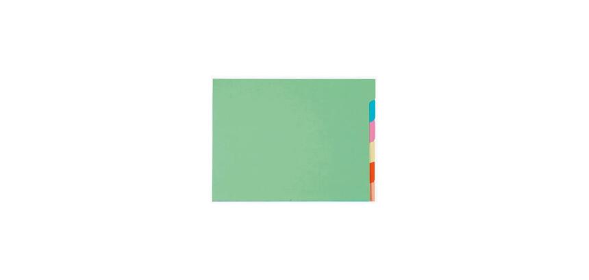 Paquet de 10x6 chemises compartiments a onglets pour armoire SUPER 210 - 24x32cm - Couleurs assorties