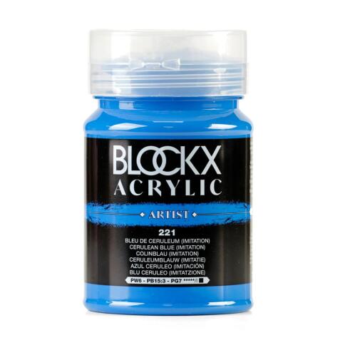 Peinture acrylique fine pot 500ml - Bleu de ceruleum (imitation)