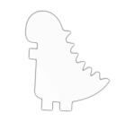 Symbole dinosaure 20.5cm - Blanc
