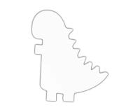 Symbole dinosaure 20.5cm - Blanc