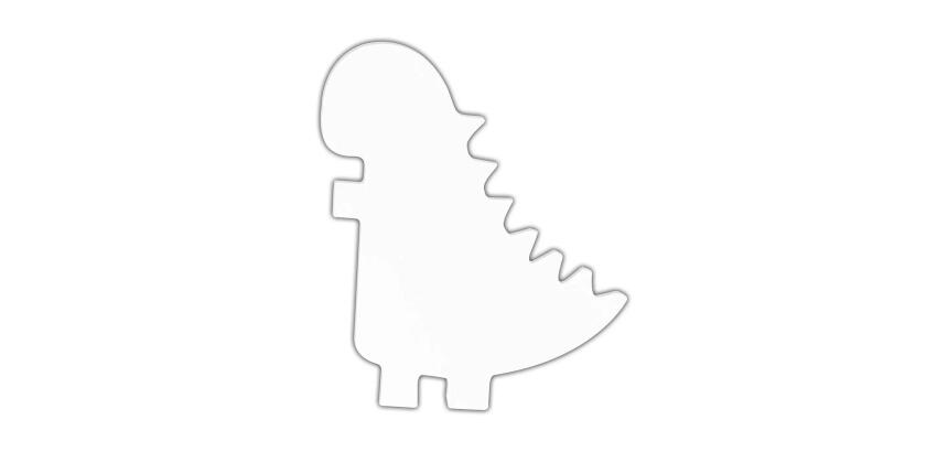 Symbole dinosaure 20.5cm - Blanc