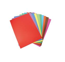 PAPIER COULEUR RECYCLÉ, Paquet de 100 feuilles 270g/m2 sous/film au format 21x29,7cm - Assortiment