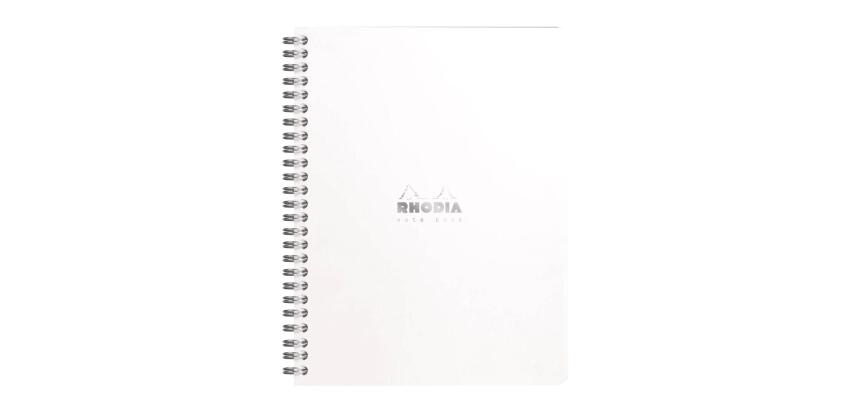 Notebook Rhodia Classic reliure intégrale 16x21 cm 160 pages dot détach microperforé 80g - Blanc