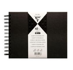 Album à personnaliser de 40 feuilles 185g/m2 au format 21x16cm - Noir