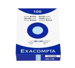 Estuche Exacompta 100 fichas Exacompta cartulina bristol - liso sin taladro 105x148mm - Azul