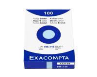 Estuche Exacompta 100 fichas Exacompta cartulina bristol - liso sin taladro 105x148mm - Azul