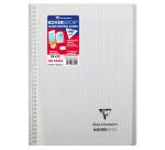Cahier reliure intégrale enveloppante Koverbook 24x32cm 160 pages grands carreaux couverture polypropylène transparent - Assortis
