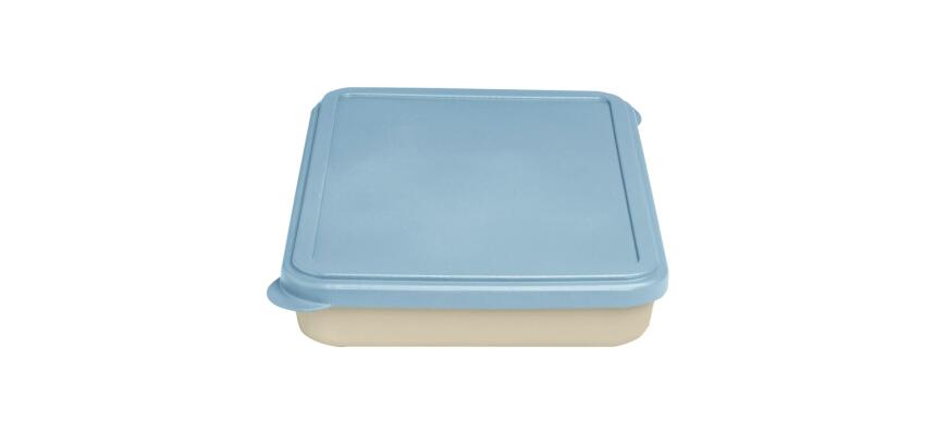 Boîte repas réutilisable, bio sourcée avec couvercle - Beige