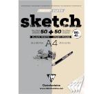 Sketch bloc collé 100F A4 90g