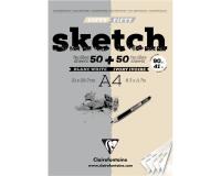 Sketch bloc collé 100F A4 90g
