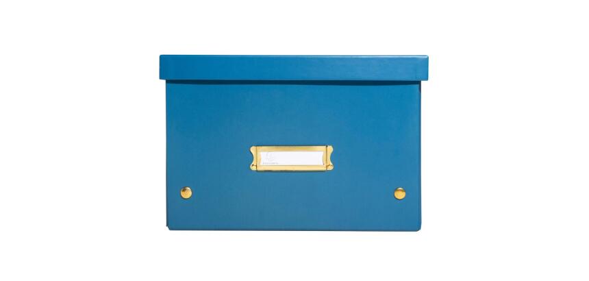 Cajas de almacenamiento NeoDeco - 29x38x19 cm, A4+ - Azul de Francia