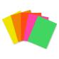 PAPIER AFFICHE FLUO, Paquet de 100 feuilles 90g/m2 au format 29,7x42cm - Assortiment