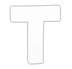 Petite lettre T 12cm - Blanc