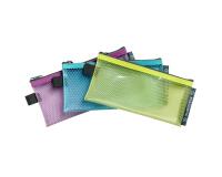 Pochette à fermeture éclaire en plastique souple Pop'N Co - Couleurs assorties