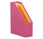 Rhodiarama porte-revues simili cuir italien 10x25x31 cm - Fuchsia