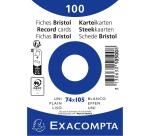 Fichas de cartulina bristol 205 g/m2 - Liso - 74x105 mm - Blanco
