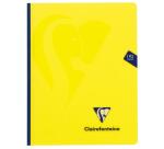 Cahier brochure cousue Mimesys 17x22cm 192 pages grands carreaux couverture polypropylène Couleur aléatoire - Assortis