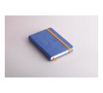 Rhodiarama carnet rembordé rigide 9x14 cm 192 pages ligné papier ivoire 90g fermeture élastique - Saphir