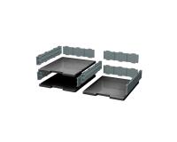 MODULODOC cassetto con frontale nero normale jumbo Ecoblack - Grigio scuro