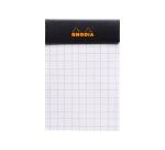 Bloc agrafé N°10 5,2x7,5 cm 80 feuilles petits carreaux 5/5 80 g. - Noir