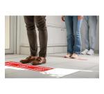 Panneau adhesif exacompta pvc antiderapant bande stop 100cm coloris rouge