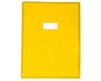 Protège-cahiers cristalux PVC 22/100ème 24x32 cm - Jaune