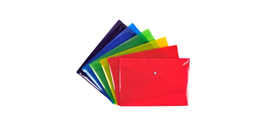 Pochette pression Iderama en polypropylène - Couleurs assorties