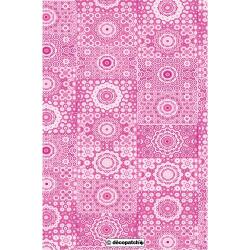 631 - Pochette 20 feuilles Décopatch - Rose