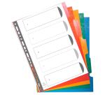 Tabbladen glanskarton 225g met geplastificeerde gekleurde tabs - 5 tabs - A4